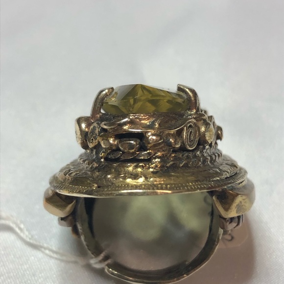 Citrine leaf adjustable ring. - Picture 8 of 8